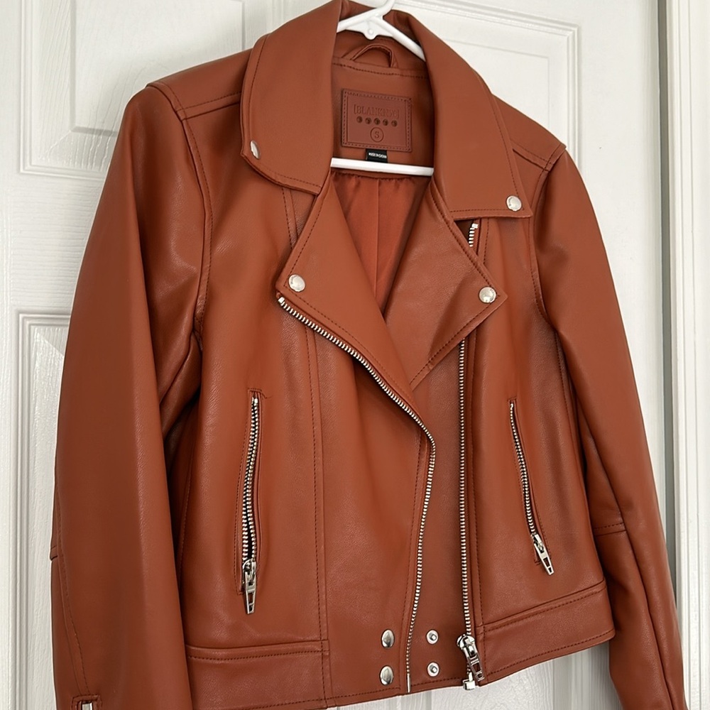 BlankNYC Good Vibes Faux Leather Moto Jacket